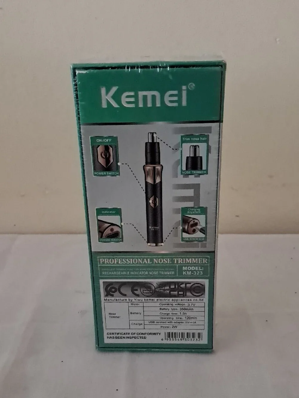 Men’s Nose & Ear Trimmer - Black with Rose Gold Accents